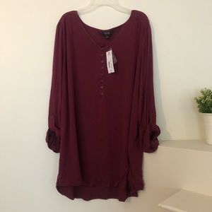 Maroon button sleeve shirt!